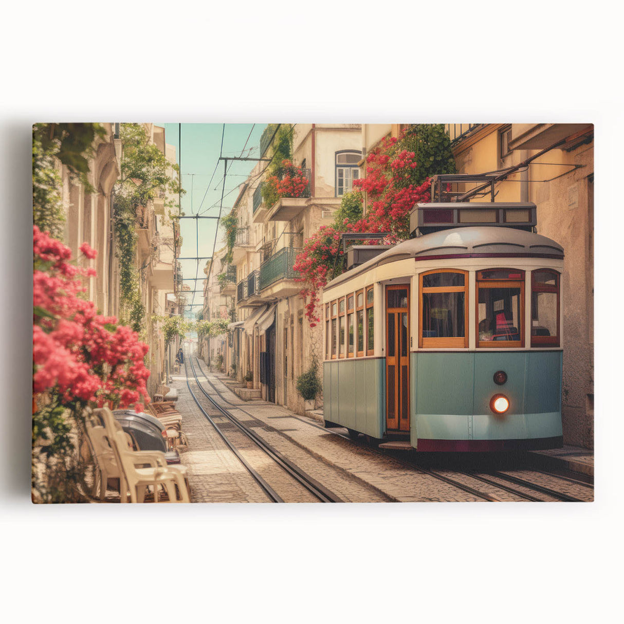 Black and white print of assorted vintage vehicles on stretched canvas, ideal for kitchen wall art or bedroom ambiance.