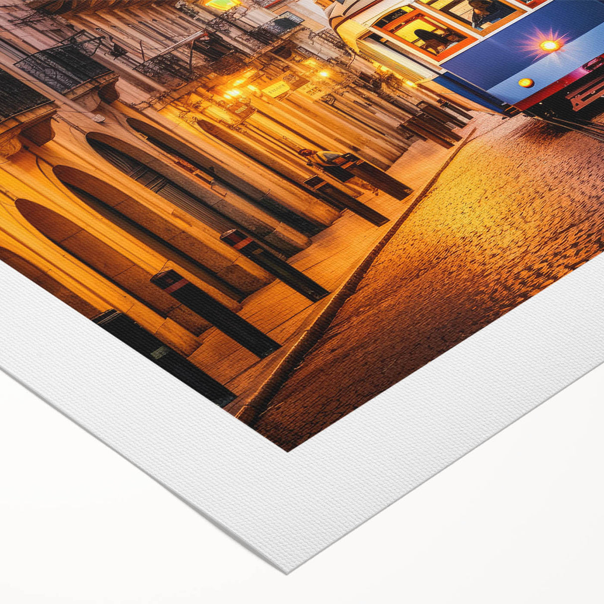 Art deco poster of vintage vehicles in muted earth tones on rolled canvas, suitable for dining room wall art.