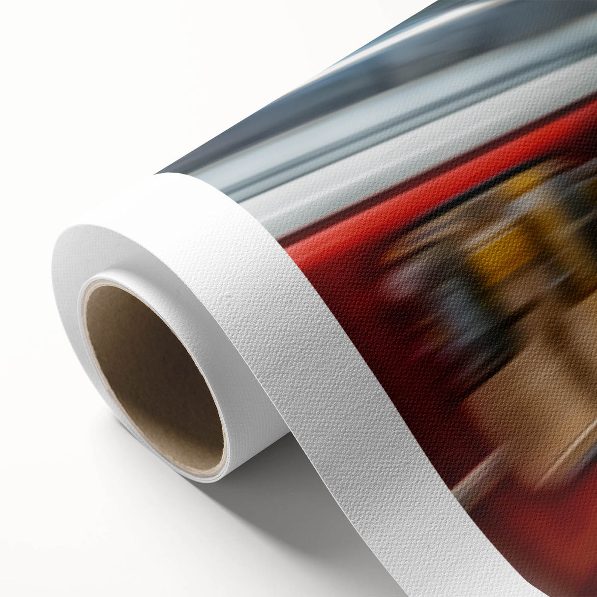 Art deco style subway poster in pastel shades on rolled canvas, suitable as nursery wall art or dining room decor.