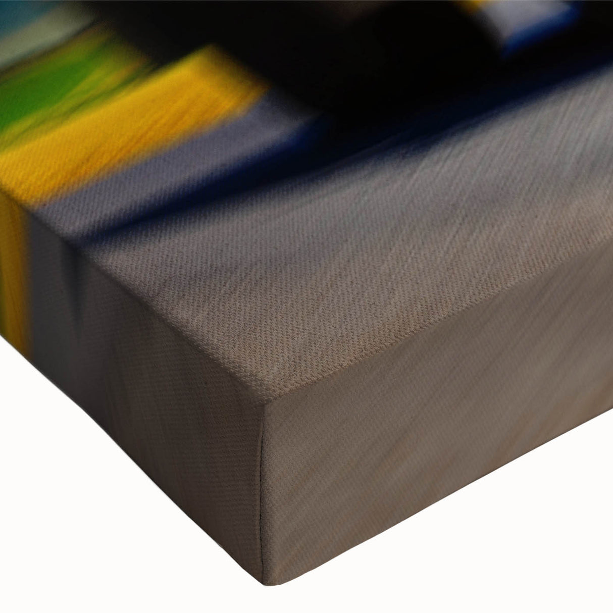 Black and white landscape art painting of trucks on stretched canvas, ideal for bedroom wall art.