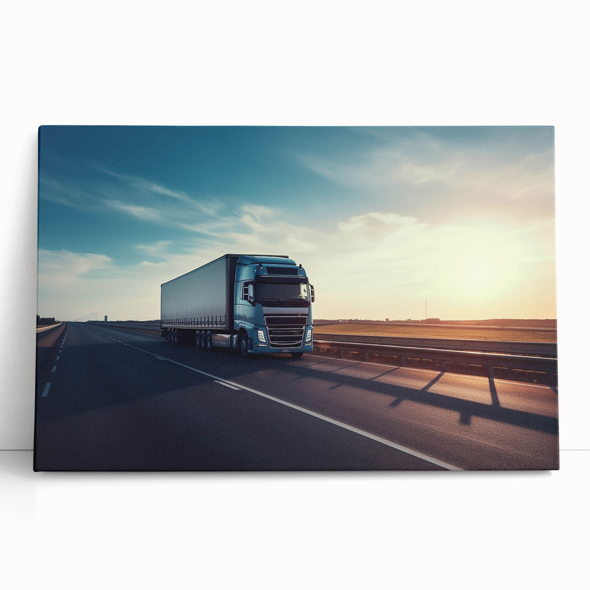 Black and white stretched canvas of vintage trucks, ideal for kitchen wall art or bedroom ambiance.