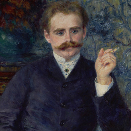 Pierre-Auguste Renoir wall art featuring detailed facial features and artistic collar design.