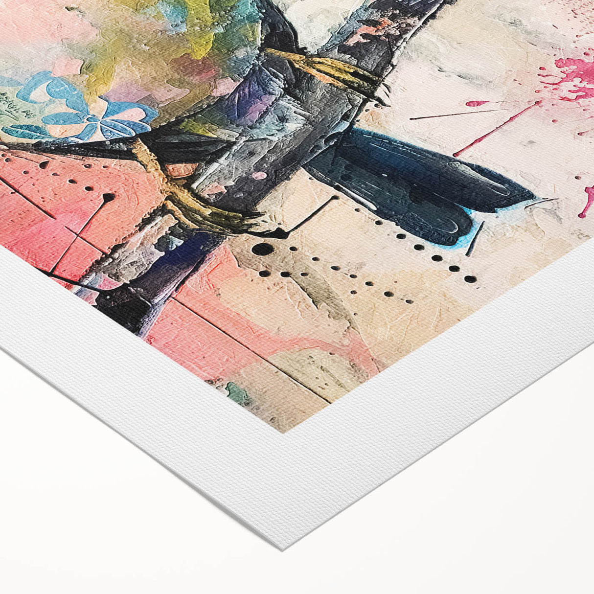 Rolled canvas showcasing vibrant African tribal wall art design, featuring intricate patterns and rich colors, securely packaged in a durable cardboard tube for safe shipping.