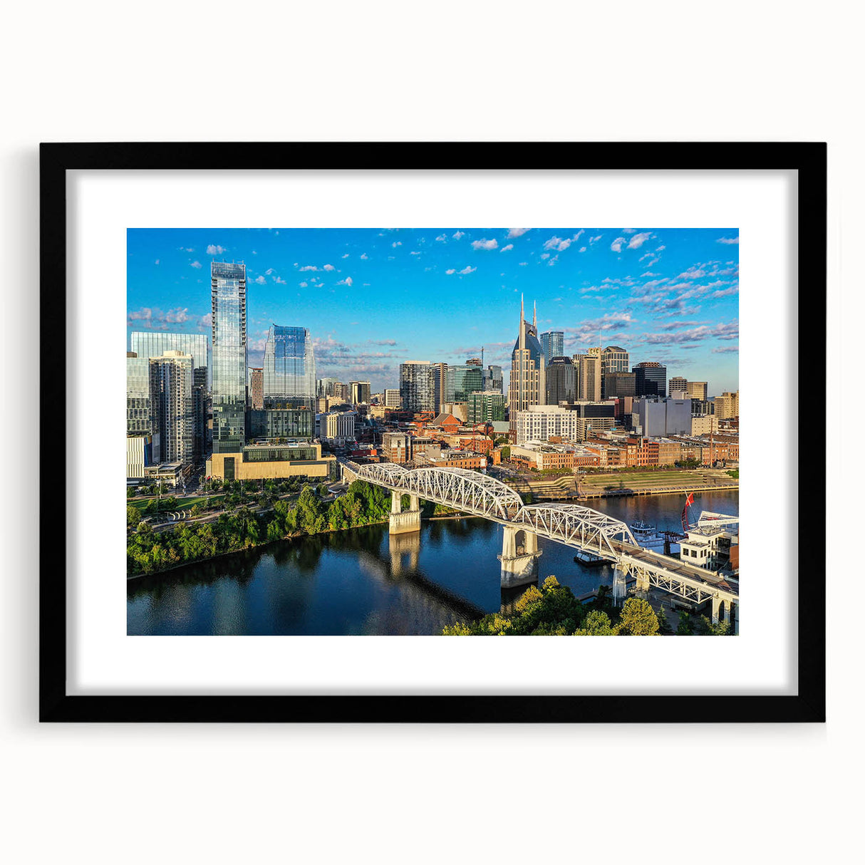 Extra large abstract art print featuring a textured, colorful array of swirling shapes on canvas.