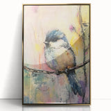 Framed acrylic artwork showcasing a vibrant gold design, set against a sleek black background, perfect for modern home decor and art enthusiasts. The piece adds elegance to any room.