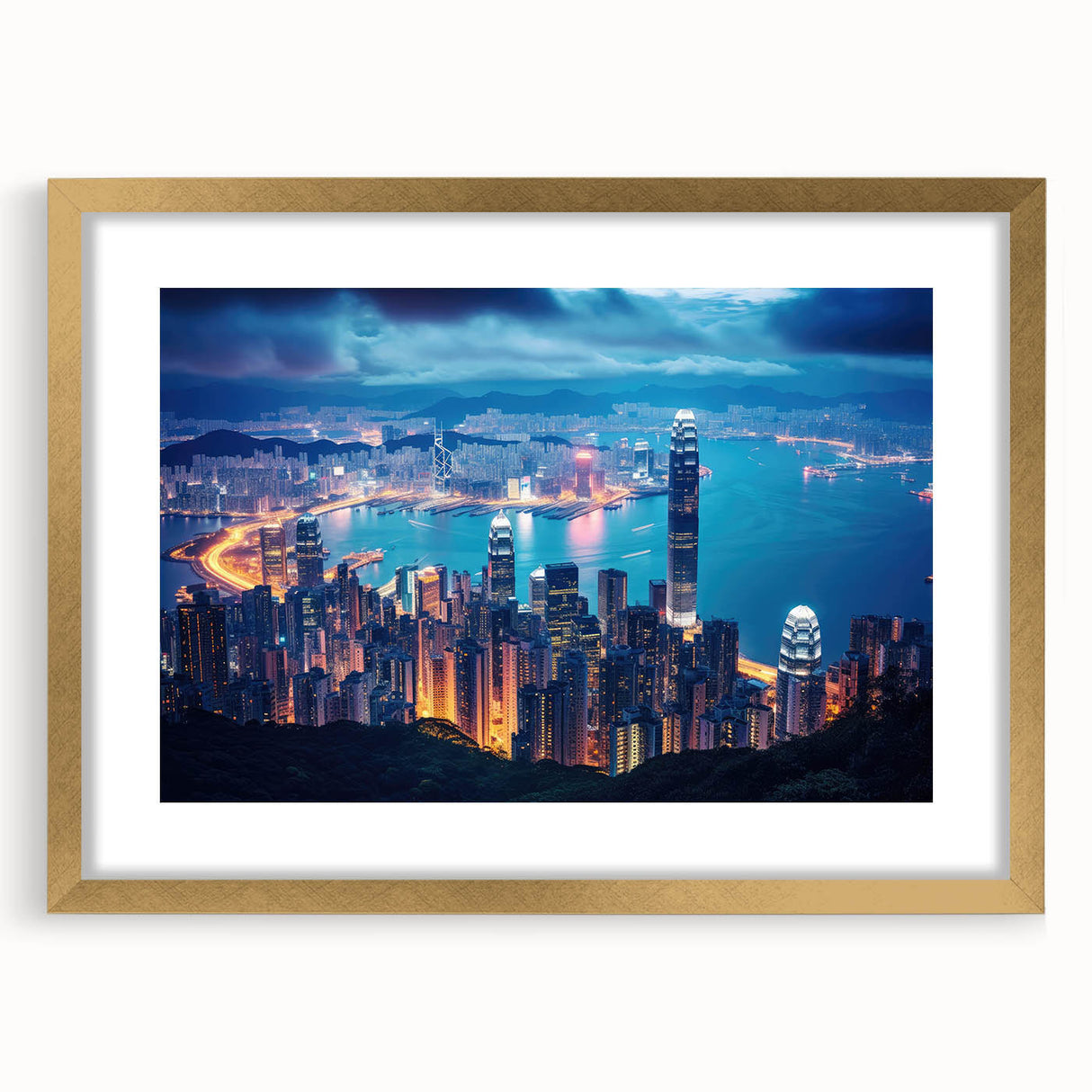 Extra large abstract art print on canvas, featuring a textured mix of blue and gray tones, ideal for living room decor.