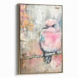 Framed canvas artwork showcasing an elegant gold border with a side view perspective, ideal for enhancing home decor and interior design aesthetics.