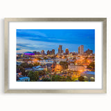 Textured abstract art print with swirls of blue and gray on canvas, suitable for enhancing a modern bedroom ambiance.