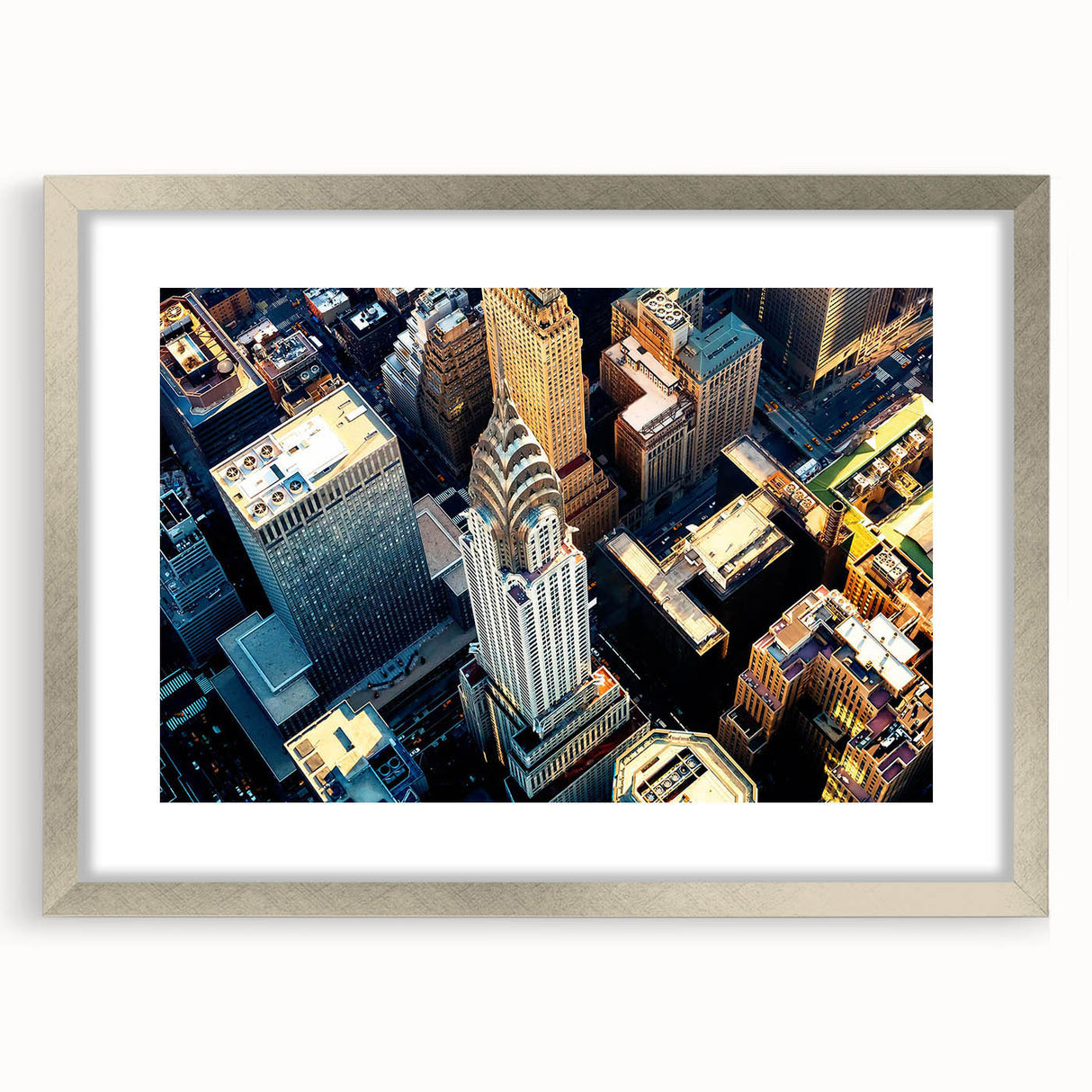Textured abstract art print in deep blue and white, on canvas, ideal for modern bedroom ambiance.