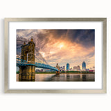 Textured abstract art print in muted gray and blue tones on canvas, ideal for modern bedroom ambiance.