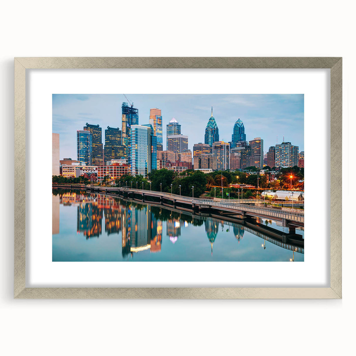 Textured abstract art print in muted gray and blue tones on canvas, suitable for bedroom art.
