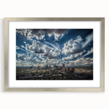 Textured abstract art print in muted gray and blue tones on canvas, ideal for modern bedroom ambiance.