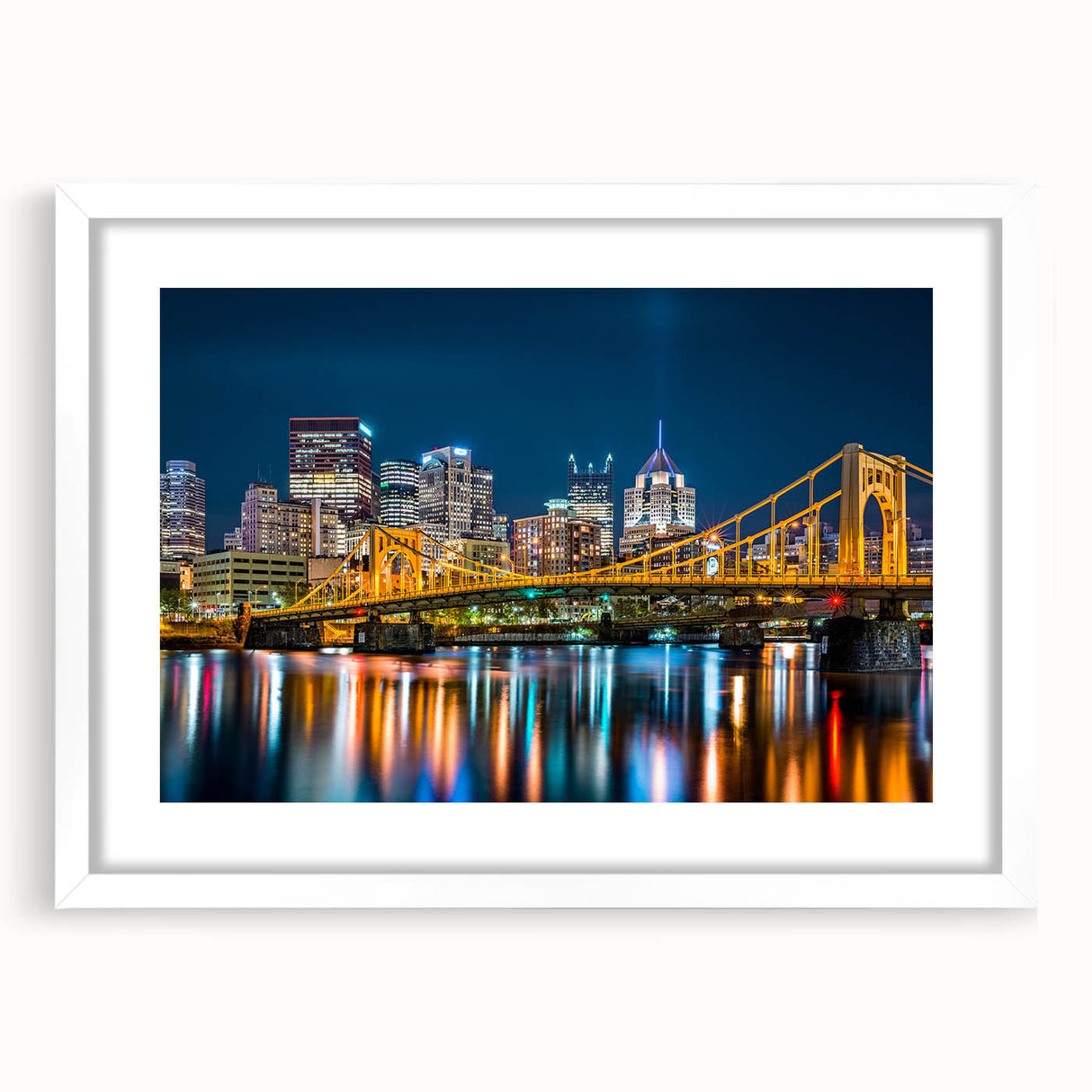 Abstract art print featuring swirling shades of blue and white on canvas, suitable for bedroom or dining room decor.