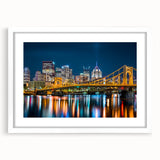 Abstract art print featuring swirling shades of blue and white on canvas, suitable for bedroom or dining room decor.