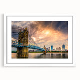 Abstract art print featuring swirling blue and green patterns on canvas, suitable for dining room or bedroom decor.