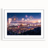 Abstract art print featuring swirling patterns in muted blue and gray tones on a canvas, suitable for dining room decor.