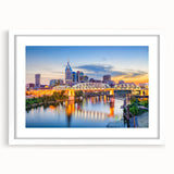 Abstract art print featuring swirling blue and gray tones on canvas, suitable for dining room or bedroom decor.