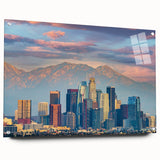 Large abstract wall art featuring swirling blue and gray tones on canvas, suitable for bedroom or dining room decor.