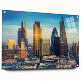 Large abstract wall art in vibrant blue and orange tones on canvas, suitable for enhancing a bedroom or dining room ambiance.