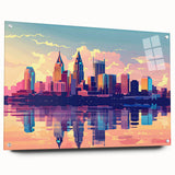 Large abstract wall art on canvas featuring swirling blue and gray tones, ideal for modern bedroom or dining room decor.