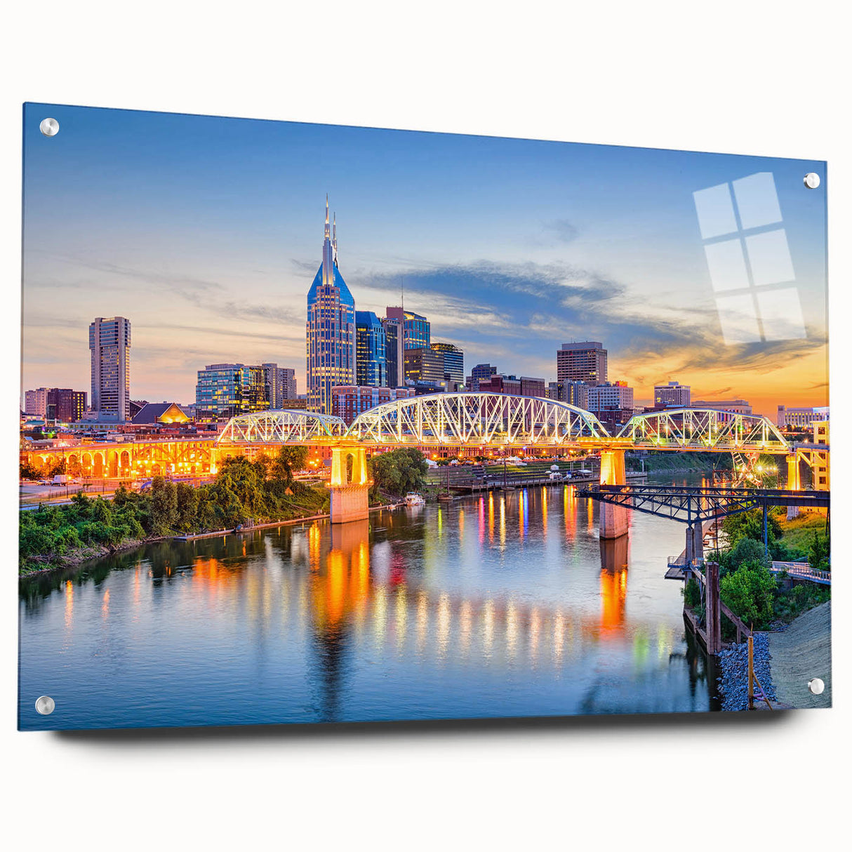 Large abstract wall art in blue and white tones on canvas, suitable for bedroom or dining room.