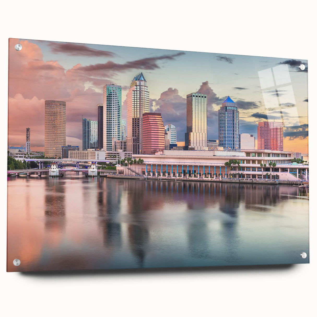 Large abstract wall art in vibrant blues and oranges on canvas, ideal for modern bedroom or dining room decor.