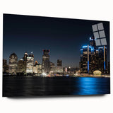 Large abstract wall art in vibrant blue and green tones on canvas, suitable for bedroom or dining room decor.