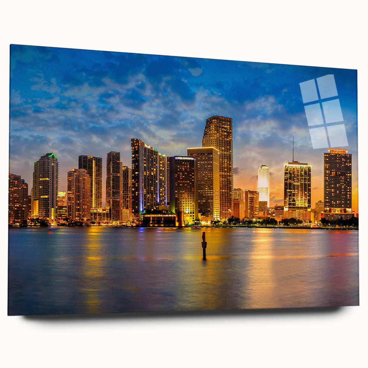 Large abstract wall art in blue and green tones on a canvas, suitable for bedroom or dining room decor.