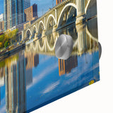 Large abstract wall art in mid-century modernist style with bold geometric shapes in earth tones.