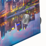 Large abstract wall art in muted earth tones on canvas, ideal for dining room ambiance.