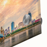 Large abstract wall art in muted earth tones on canvas, ideal for dining room ambiance.