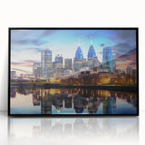 Large abstract wall art in muted gray and blue tones on canvas, ideal for modern living room decor.