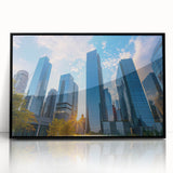 Large abstract wall art featuring swirling blue and gray tones on canvas, suitable for modern art wall decor.