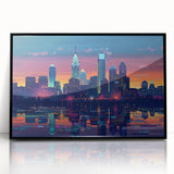 Large abstract wall art featuring swirling blue and gold patterns on canvas, suitable for modern art wall decor.