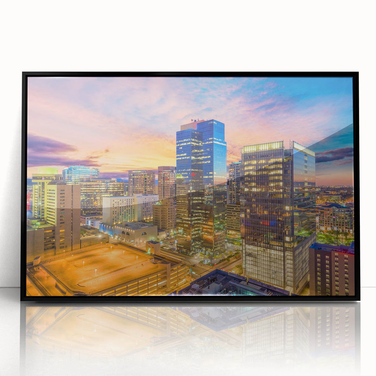 Large abstract wall art featuring swirling blue and gray tones on canvas, suitable for modern living room decor.