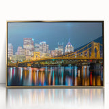 Large art print of a mid-century modernist abstract design in pastel shades, ideal for nursery wall art.