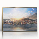 Large art print of a mid-century modernist abstract design in muted earth tones.