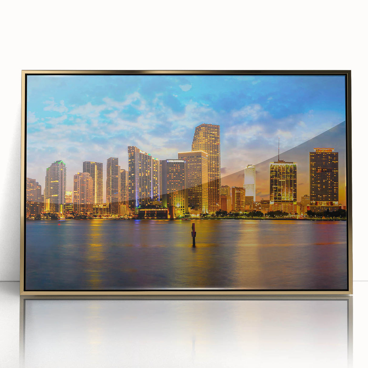 Large art print of a mid-century modernist abstract design in pastel shades, ideal for nursery wall art.