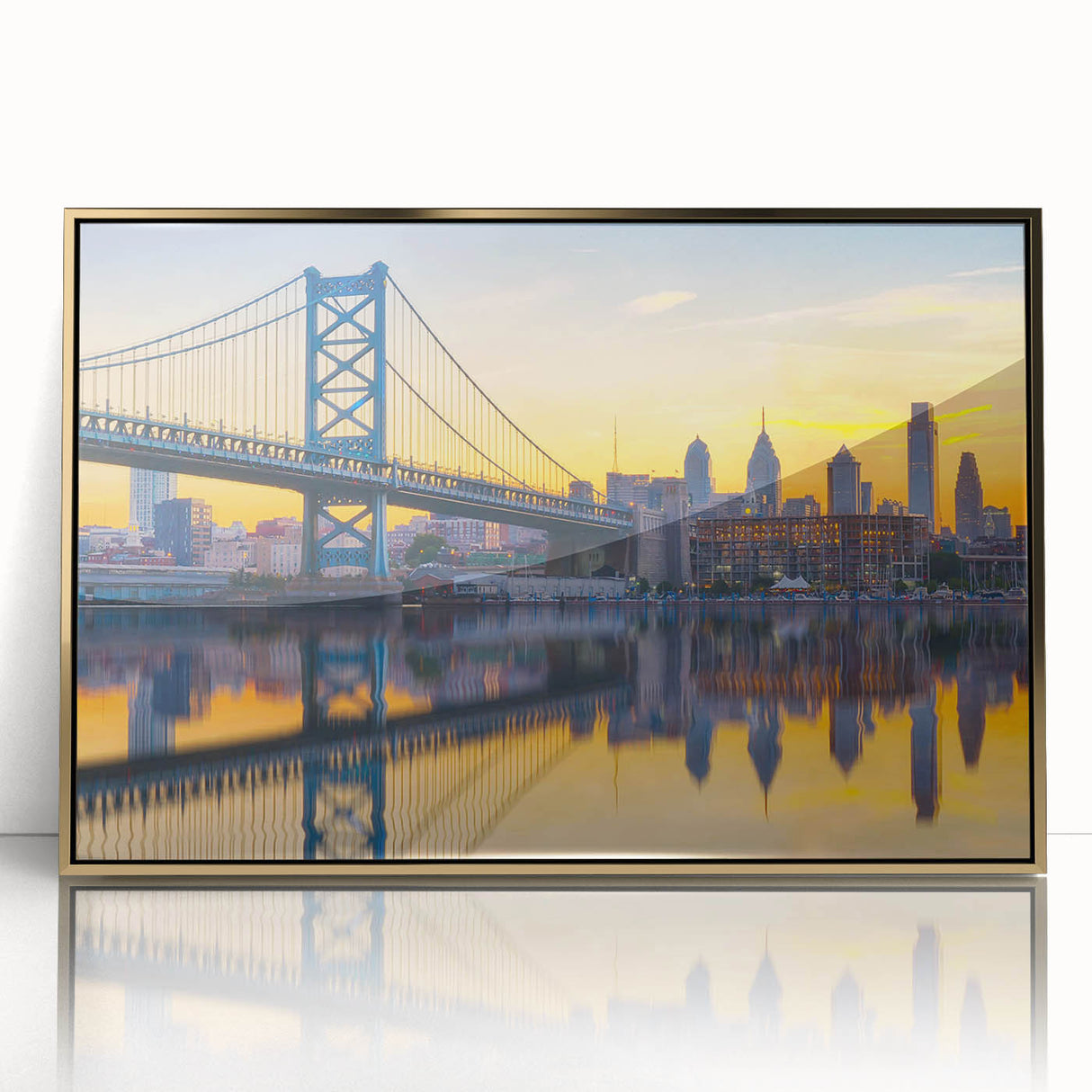 Mid-century modernist large art print with geometric shapes in muted earth tones on canvas, suitable for nursery wall art.