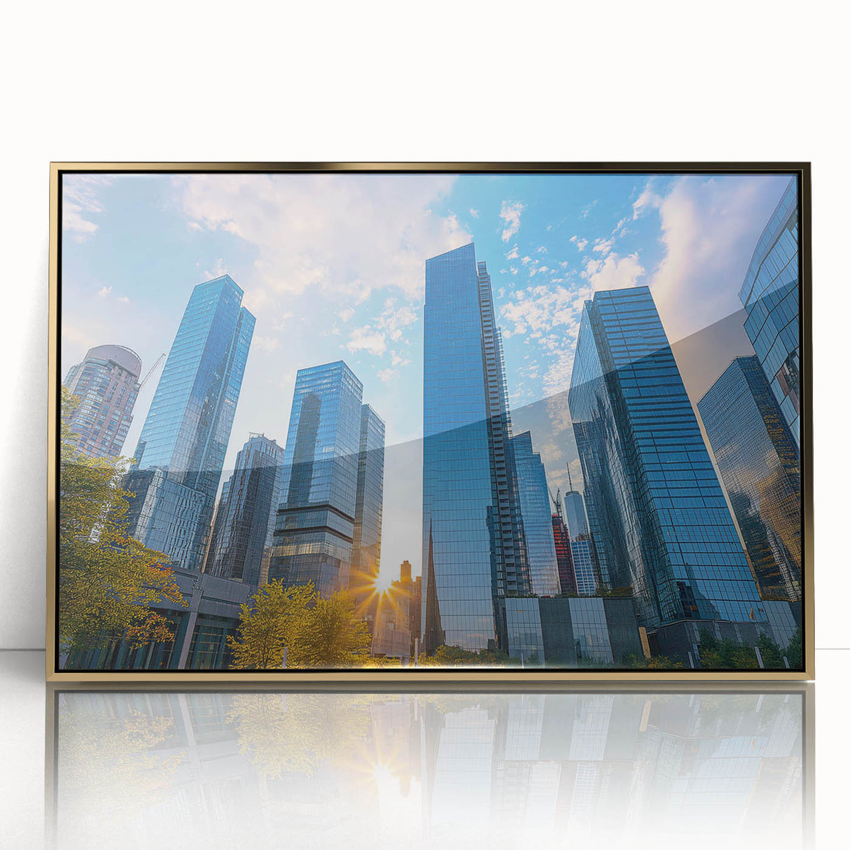 Large art print featuring a mid-century modernist abstract design in muted earth tones on canvas.