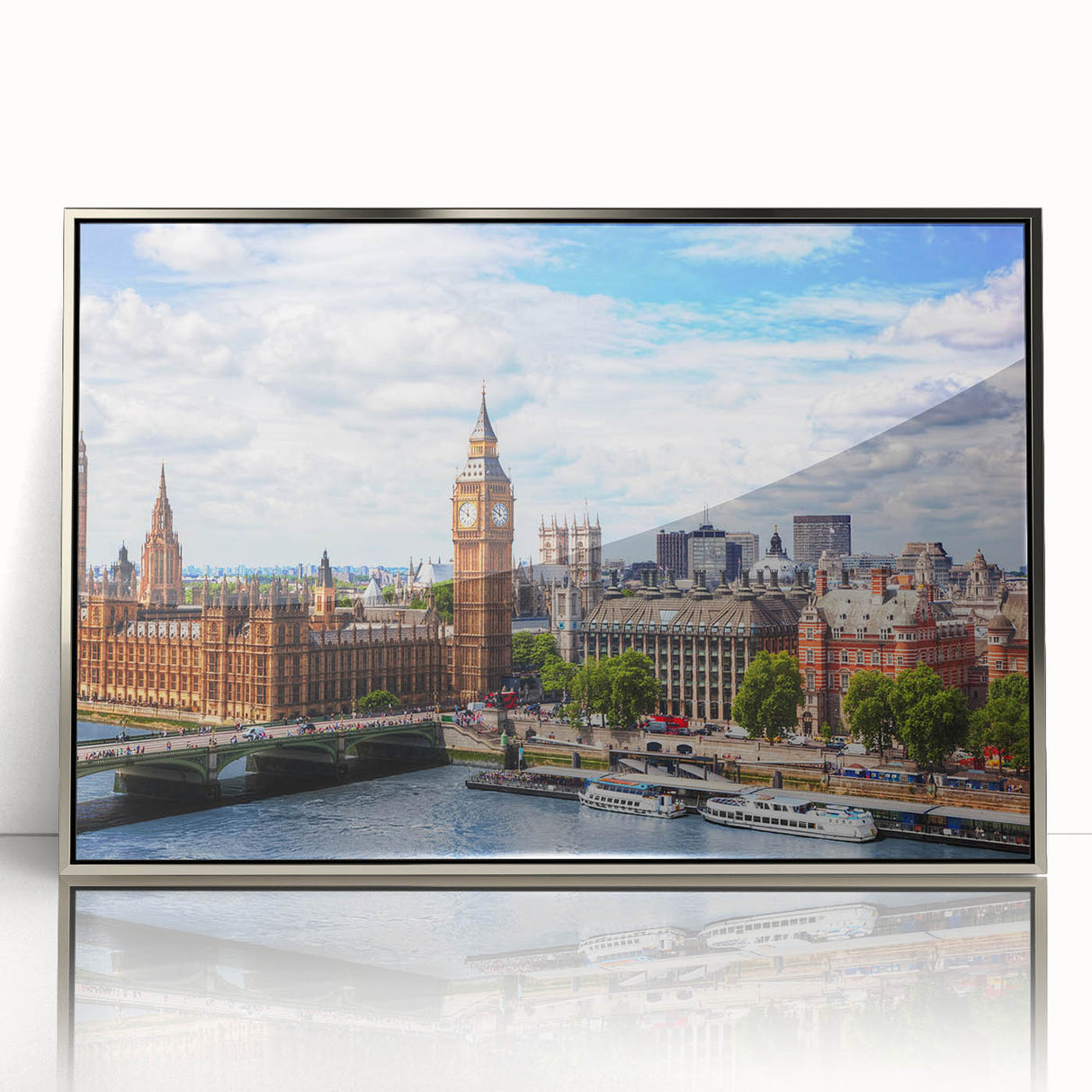 Mid-century modernist art poster featuring geometric shapes in muted earth tones, ideal for nursery wall decor.