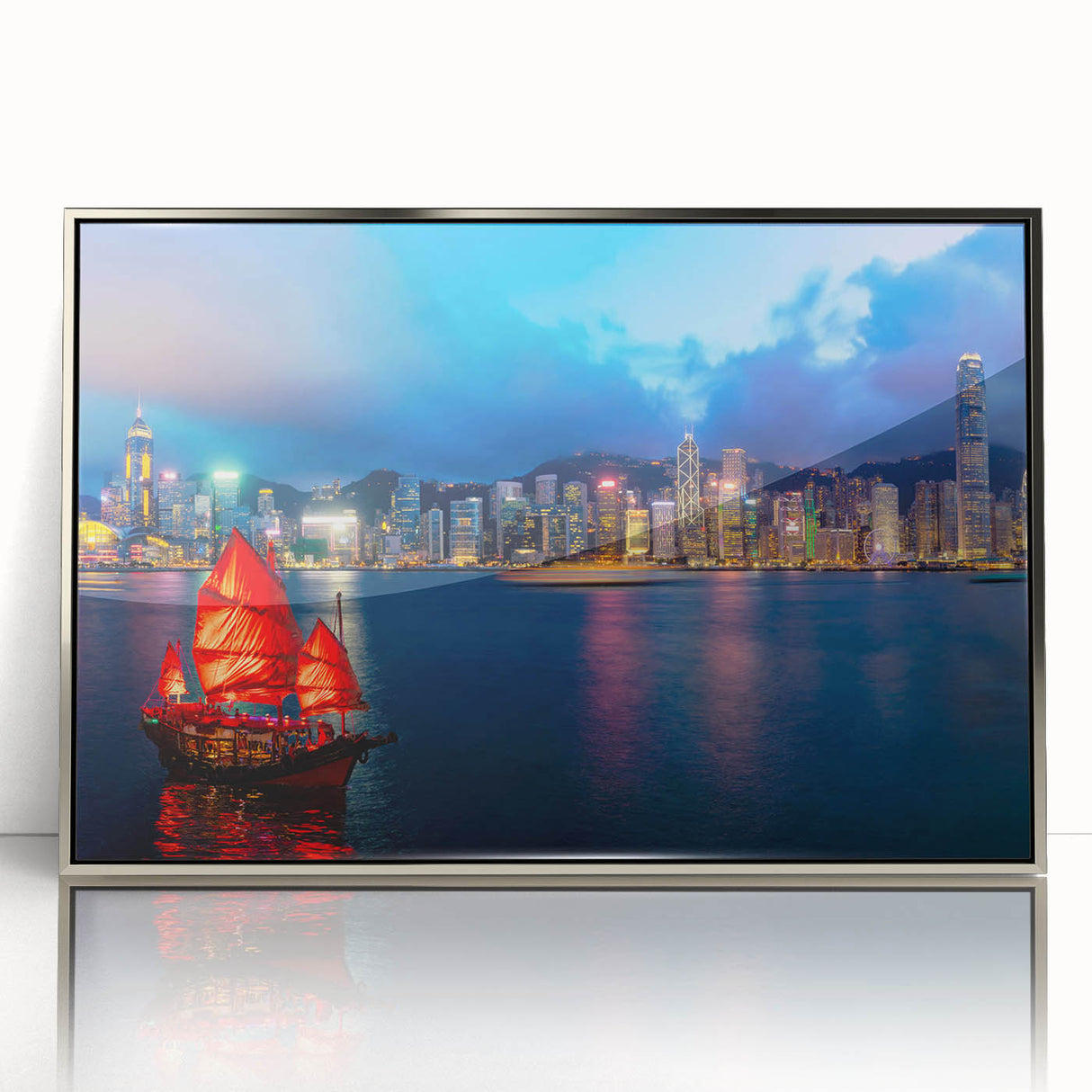 Mid-century modernist art of geometric shapes in muted colors on canvas, suitable for nursery wall art.