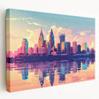 Large abstract canvas art featuring swirling blue and white patterns, ideal for kitchen wall art.