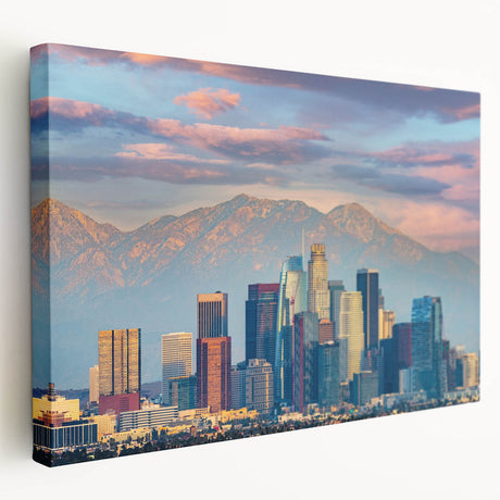 Large abstract painting in vibrant orange and blue tones on canvas, suitable for kitchen wall decor.