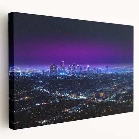 Large abstract kitchen wall art featuring vibrant shades of blue and orange on canvas, suitable for modern kitchen decor.