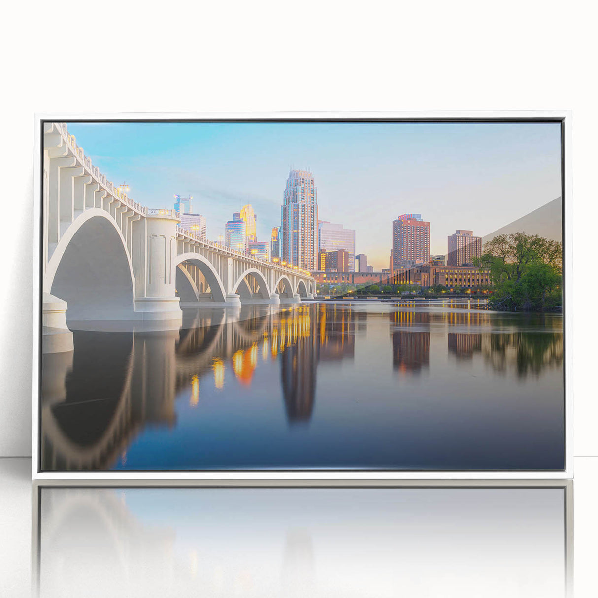 Art deco poster featuring a stylized stork in pastel shades, ideal for nursery wall art.