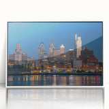 Art deco poster featuring a geometric pattern in muted gold and blue tones on canvas, ideal for nursery wall art.