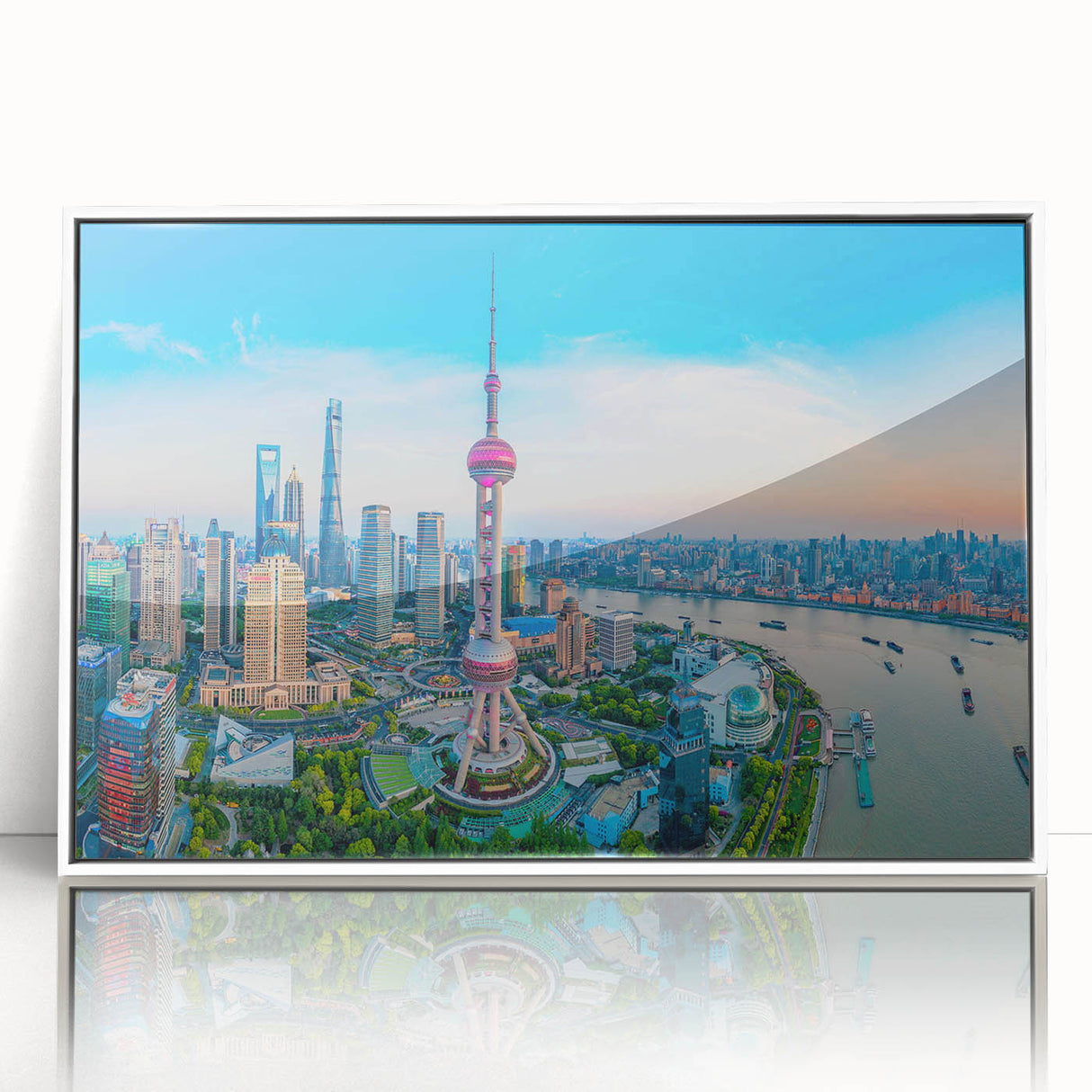 Art deco poster featuring a geometric pattern in muted gold and navy tones, ideal for nursery wall decor.