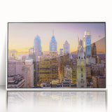 Art deco poster featuring a stylized stork in pastel shades, perfect for nursery wall art on rolled canvas.