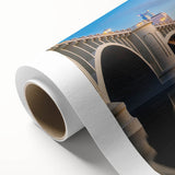 Art deco poster featuring a stylized stork in pastel shades on canvas, ideal for nursery wall art.